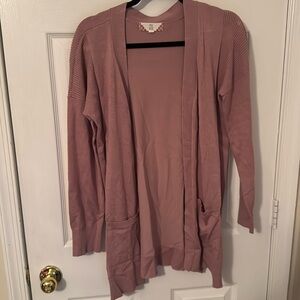 Pink Rose Cardigan Size L Color Mauve Pink